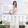 Elegant Women's Embroidered Cotton Square Neck A-Line Midi Dress