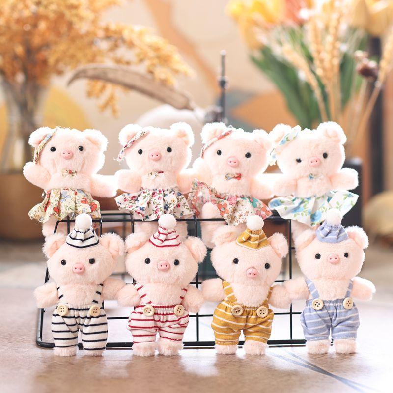 Plush Pig Keychain With Floral Dress For Kids And Adults