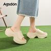 Aogushi Deng Women's 2026 Thick-Soled One-Strap Beach Sandals for Spring