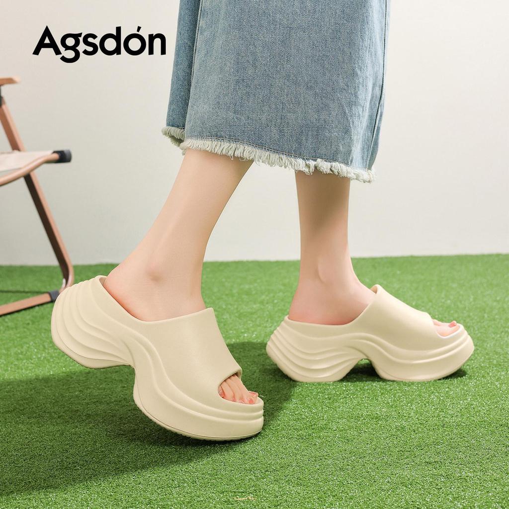 Aogushi Deng Women's 2026 Thick-Soled One-Strap Beach Sandals for Spring