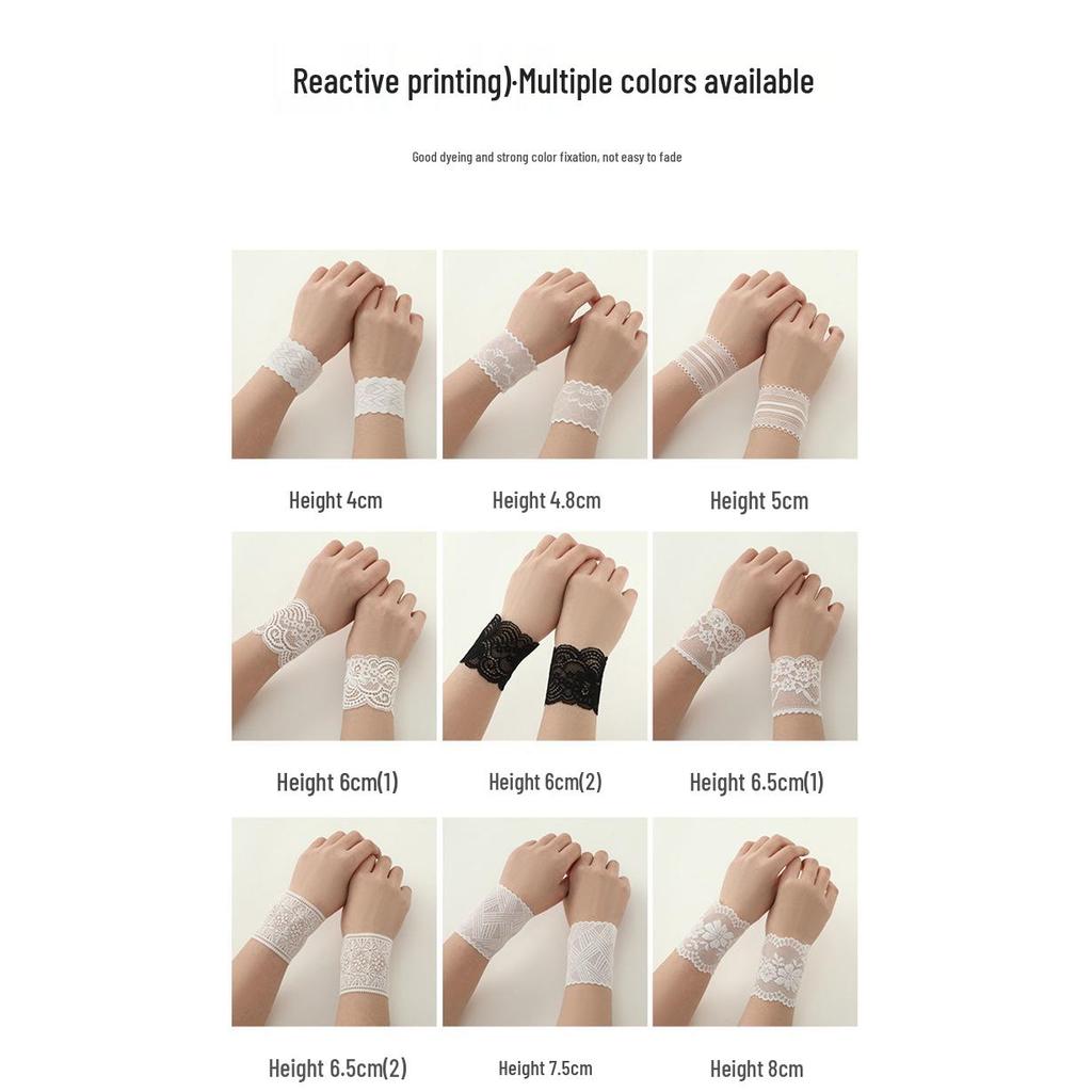 Breathable Lace Wrist Sleeves: Cover Scars & Tattoos with Short Elastic Cuffs
