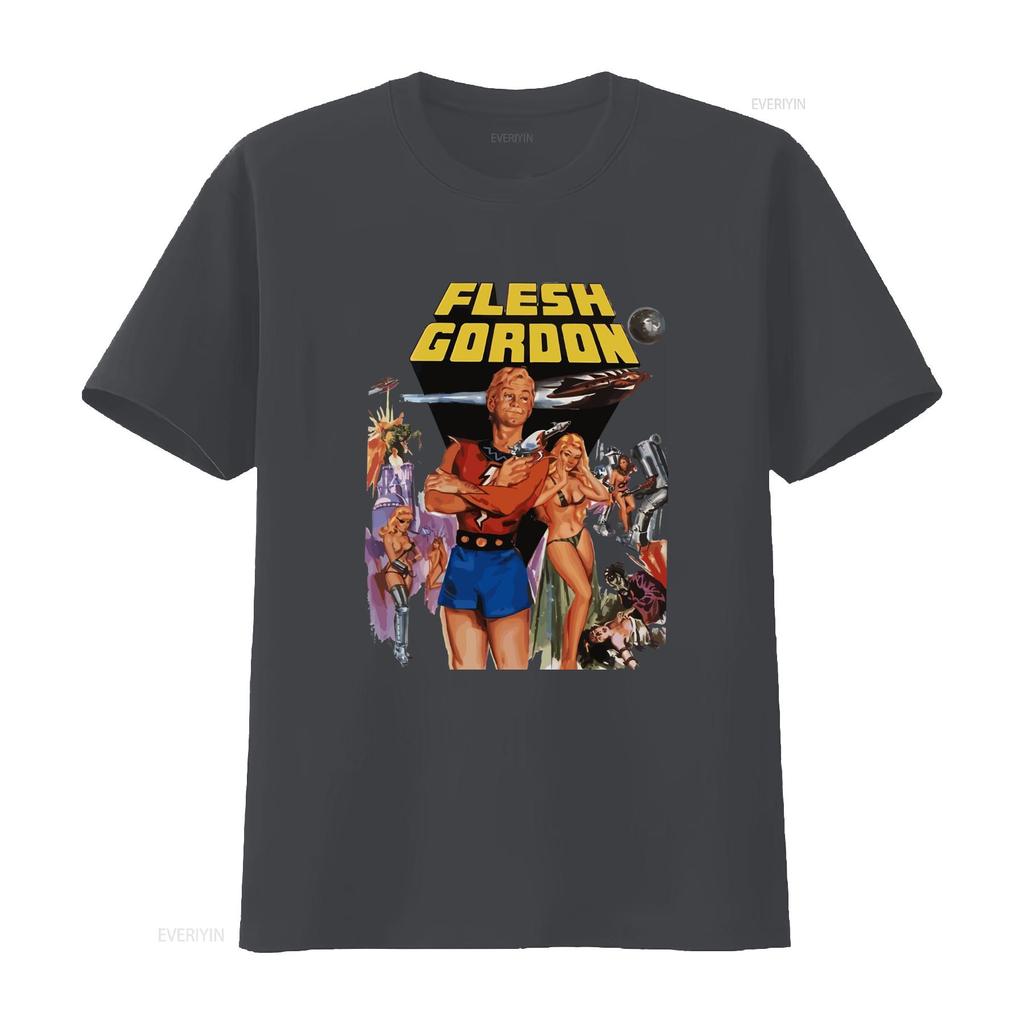 T-shirt Poster Film Flesh Gordon Cotone Naturale Vintage Tutte le Taglie S 5X Top Lavato Vintage Per l'Uso Quotidiano Unisex Casual