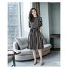 Elegant Women Fashion Summer A Line Stripe Midi Dress In Plus Size For The Stylish You