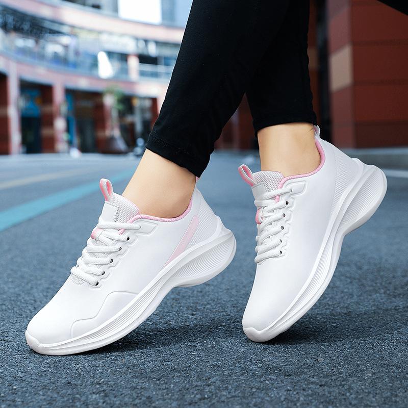 Lederschuhe Frühling und Herbst Niedrig geschnitten Schnürung Bequem Lässig Sportschuhe Weiche Sohle Rutschfest Reise Laufschuhe