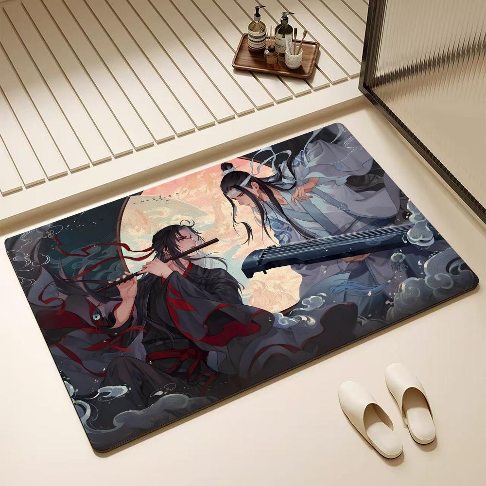 Anime M-MoDaoZuShi Floor Mat Diatomite Bath Mat – Highly Absorbent, Non-Slip, Quick-Drying Bathroom Rug