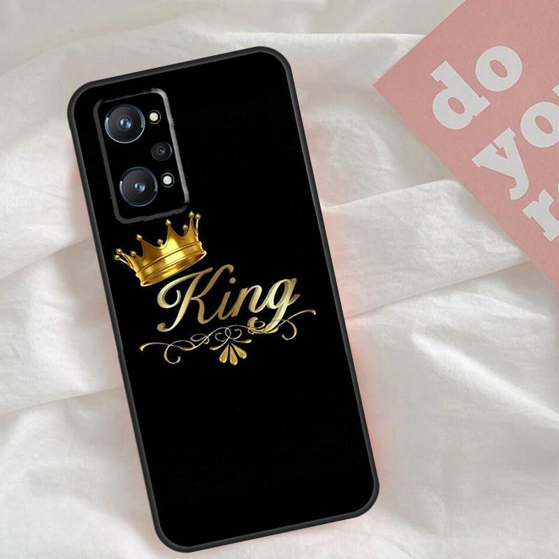 

King Queen Couple Lovers Case For Realme C75 C63 C61 C65 C67 C55 C51 C53 C35 C71 15 11 12 13 14 Pro Plus GT6 GT7 Pro Realme GT7
