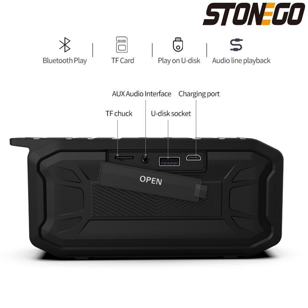Portable Outdoor Bluetooth Speaker High Power Subwoofer Wireless Waterproof USB Music Player AUX TF