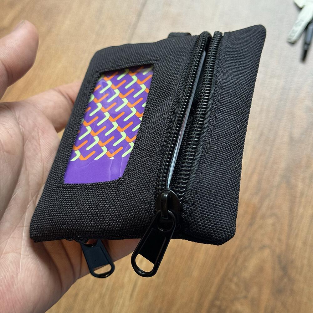 Multi Functional Mini ID Card Holder Mens and Womens Bank Credit Card Key Bus Subway Cards Sports Zipper Pouch with Lanyard