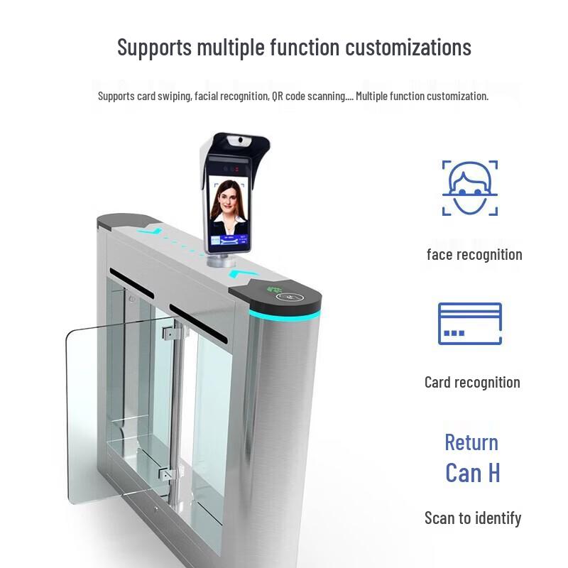 GEPAD Premium Speed Gate Facial Recognition Access Control System CN Plug (adapter Included)