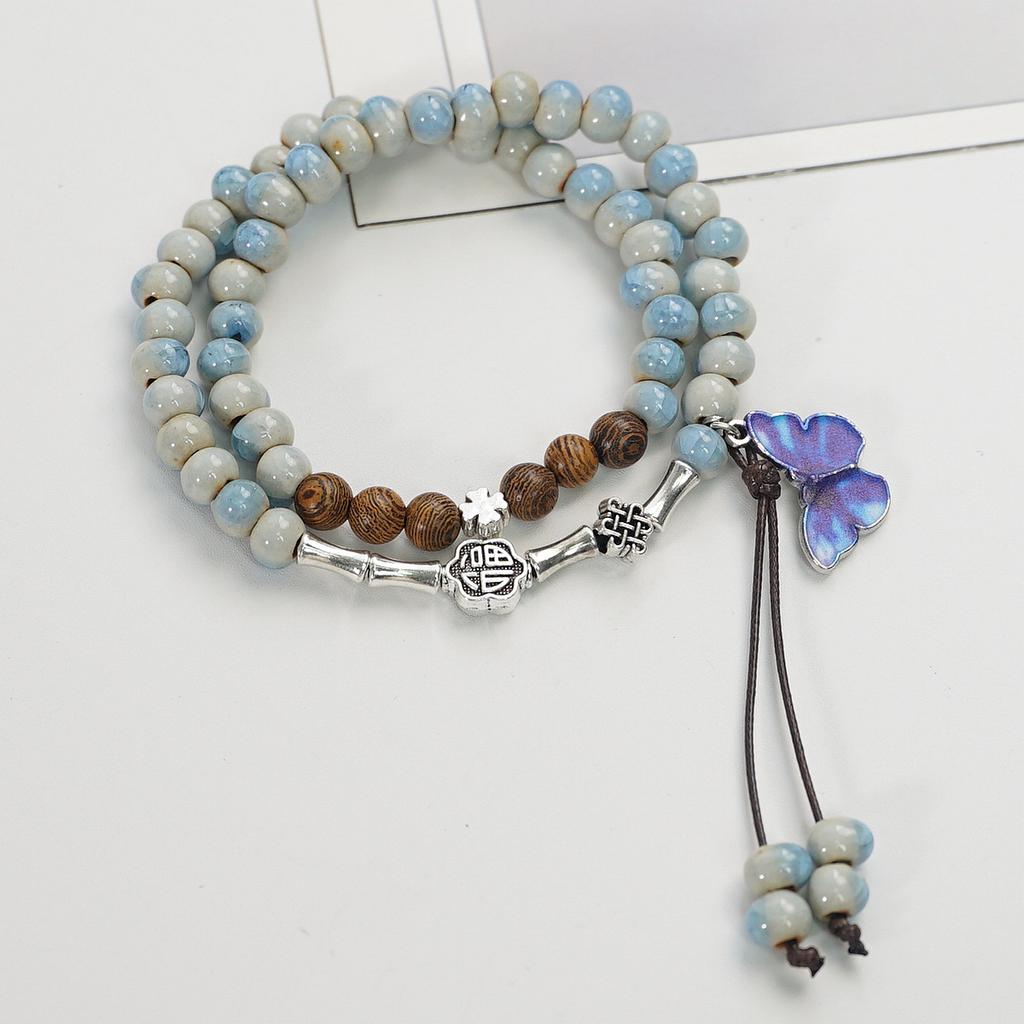 Handmade, New Chinese Ethnic Style Ceramic Bracelet Women's National Style Jewelry Beaded Bracelet Summer