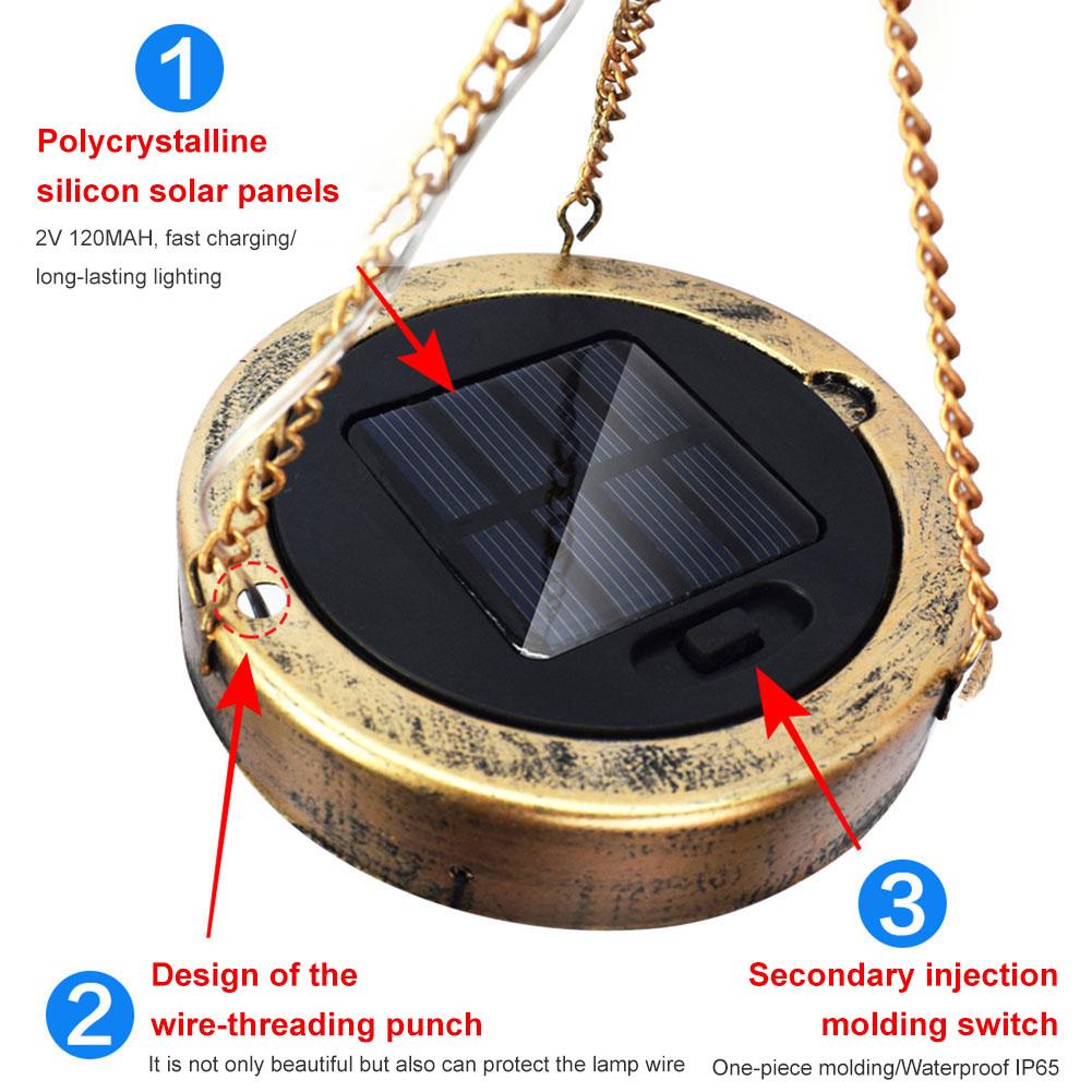 Solar Moon Wind Chimes Outdoor Hanging Decoration Decorative Garden Wind Bells Moon Wind Bells Light for Garden Patio Yard