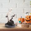 Halloween Resin Statues Skeleton Riding Bike Figurines Halloween Skeleton Decorations Desktop Ornament Festival Home Decor