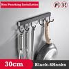 20/30/40/50CM Kitchen Hook Rack Punch-free Wall Mounted Storage Racks For Cup Kitchenware Home Bathroom Kitchen Accessories