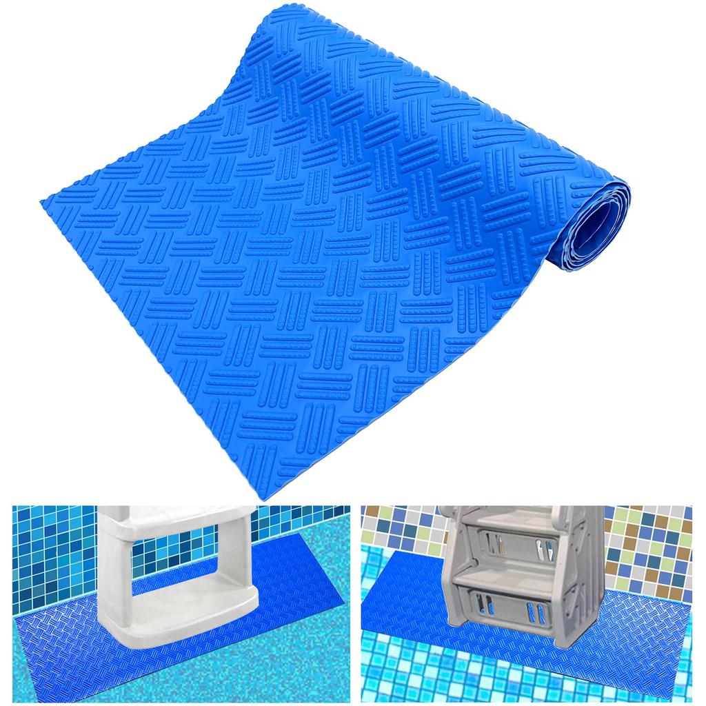 Swimming Pool Ladder Mat - Protective Pool Stair Pad Step Mat with Non-Slip Texture Above Ground Pool Safety Accessories