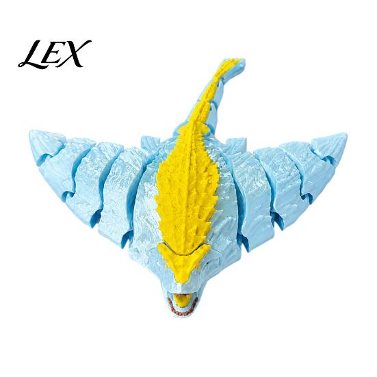 Articulated Deep Sea Creature Toys Toy, 3D Printed Horror Marine Animal Figure, Movable Joints Ocean Models Figurine with Flexible for Desk Decoration