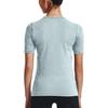 Under Armour Ua Rush Solid Logo Round Neck Sports Short Sleeve T-Shirt Women T-Shirts Blue 1365716-478