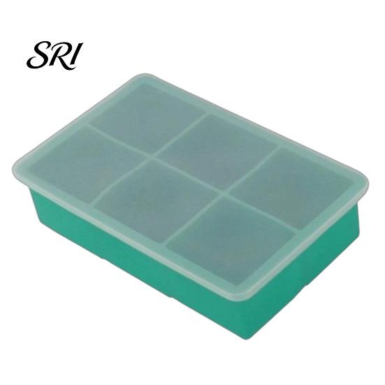 Durable Silicone Ice Mold Cube Tray with Lid 4/6/8 Cavities Easy Release Drinks Summer Refrigerator Cocktail Whiskey Maker Press Kitchen Supplies