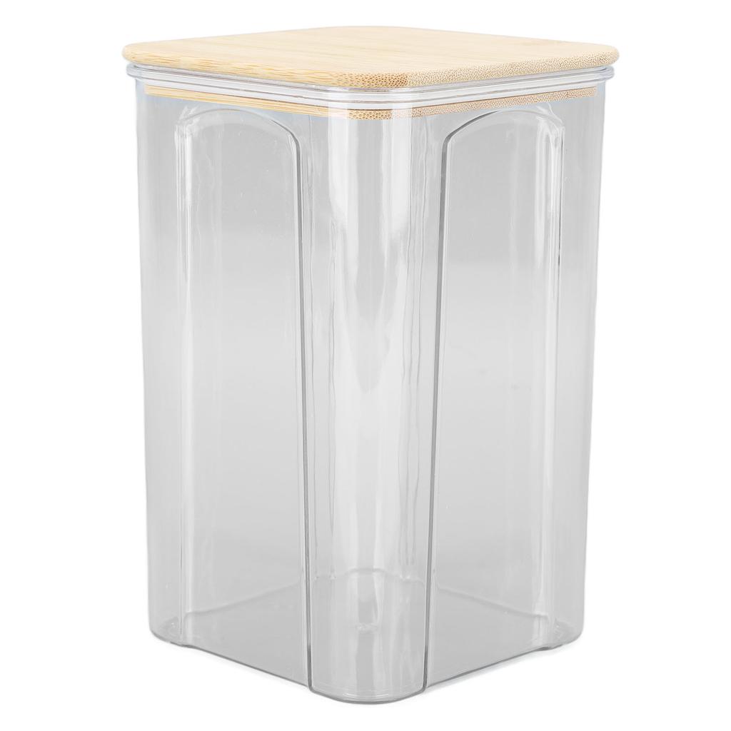 Luftdichter Frischhaltebehälter, transparentes Frischhalteglas mit Bambusdeckel für Nudeln, Mehl, Müsli