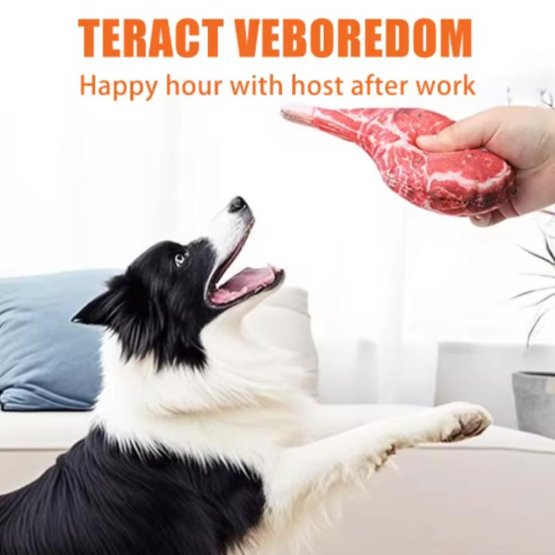 Simulation Squeaky Steak Dog Toy Bite - Resistant Chew Toy for Puppy Training Soft Carrot Animal Pet Supplies