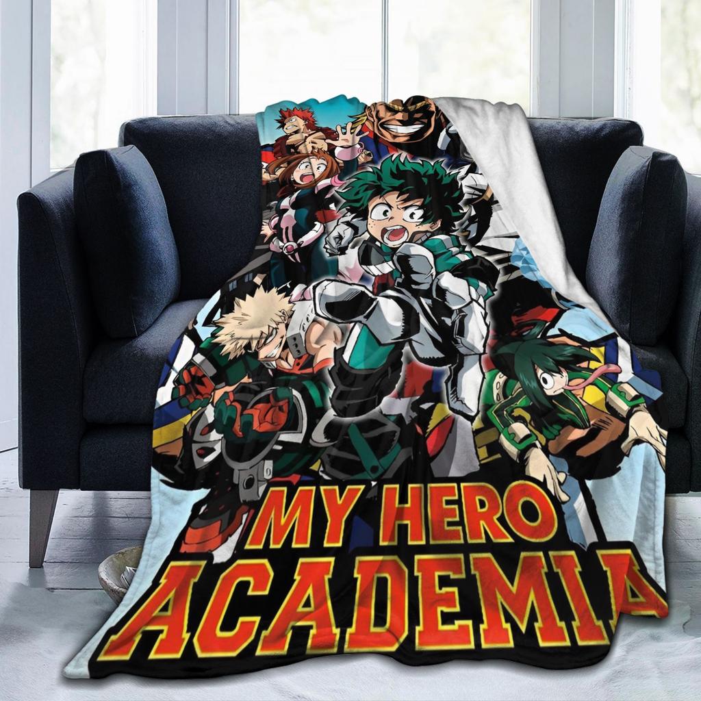 Deka My Hero Academia Anime Fleece Vtipná Prodyšná Přehozovádeka na Postel Pohovku Jaro Podzim