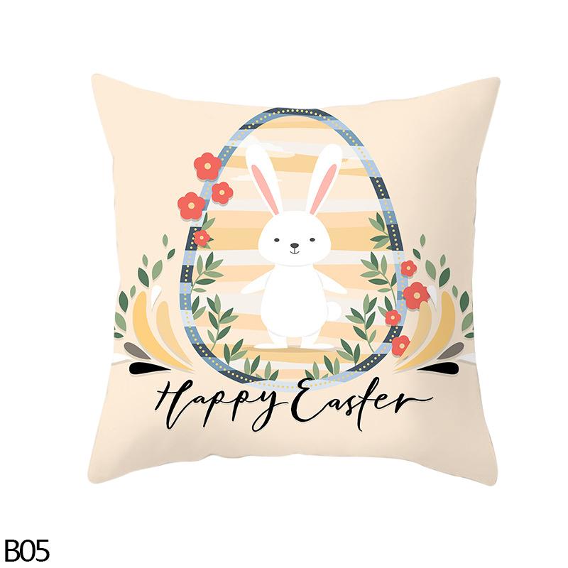 Home Decoration Easter Rabbit Egg Polyester Pillow Set For 45 Cm Of Car Sa Decoration Houses Funda De Almohada