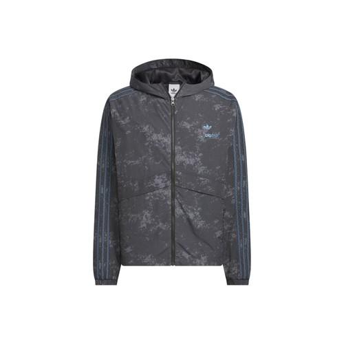 adidas Loose Fit Hooded Zip-Up Long Sleeve Jacket Unisex Gray L серый