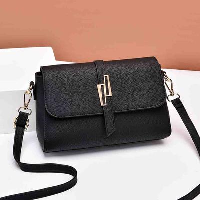 Women's Shoulder Bag Crossbody Bag Lychee Pattern Simple and Fashionable Small Square Bag