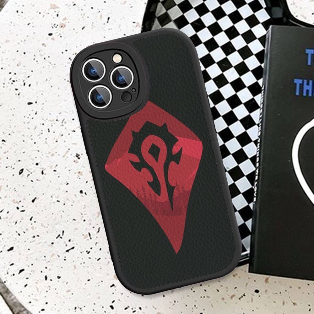 Game World Of Warcraft Leather Phone Case For IPhone 15 14 13 Pro Max 12 11 16 Plus Phone Cover