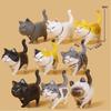9pcs Mini Cat Figures For Table Car Desk Office