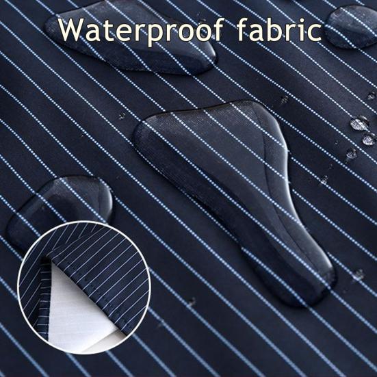 Waterproof Kitchen Apron with Pocket Removable Towel Multi-Functional Adjustable Oil-proof Men Women Chef Cooking Baking Striped Bib Apron