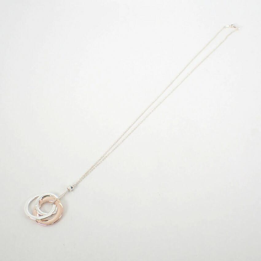 [Pre-owned] TIFFANY 925/Metal 1837 Interlocking Circle Necklace/j9-11