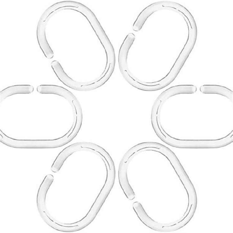 Vielseitigkeits Kunststoff Duschringe Multifunktionaler Vorhanghaken für Vorhänge Jalousien Raumteiler Schnellverschlussmechanismus