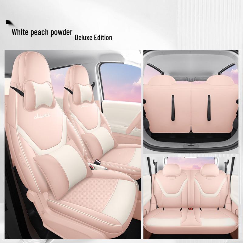 26 Model Wuling Hongguang Mini EV Seat Covers - Macaron Edition, All-Season Cushions