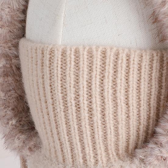 Children Hat Plush Bear Ear Styling Warm Windproof Winter Hat with Face Guard Neckerchief Function Vertical Headgear