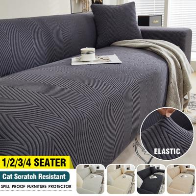 Jacquard Sofa Slipcover Stretch Armchair Couch Cover Big Sofa L Shape Corner Sofa Furniture Protector For Kids Pets Washable 1Pc