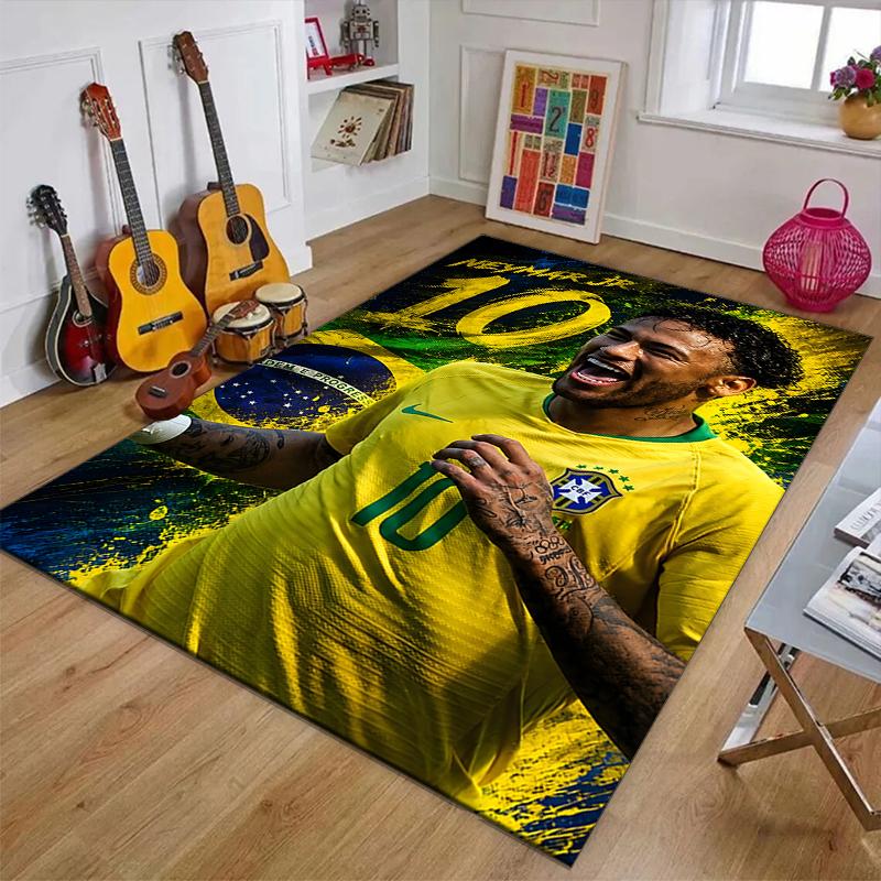 1pc Neymar12 Design Printed Area Rug Carpet for Bedroom Living Room Home Decor Rugs Mat Non Slip Mat Rug for Bedside