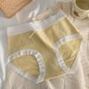 10A Antibacterial Seamless Lace Trim Cotton Women's Triangle Panties