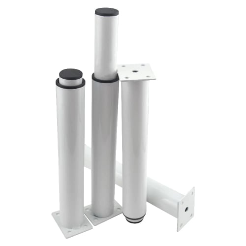 XINMEIWEN 8-Pack Adjustable Metal Furniture Legs, 10-16.5 Inch, Heavy-Duty Cabinet Feet Legs, Bed Center Frame Slat Support Legs, with 16 Screws for T