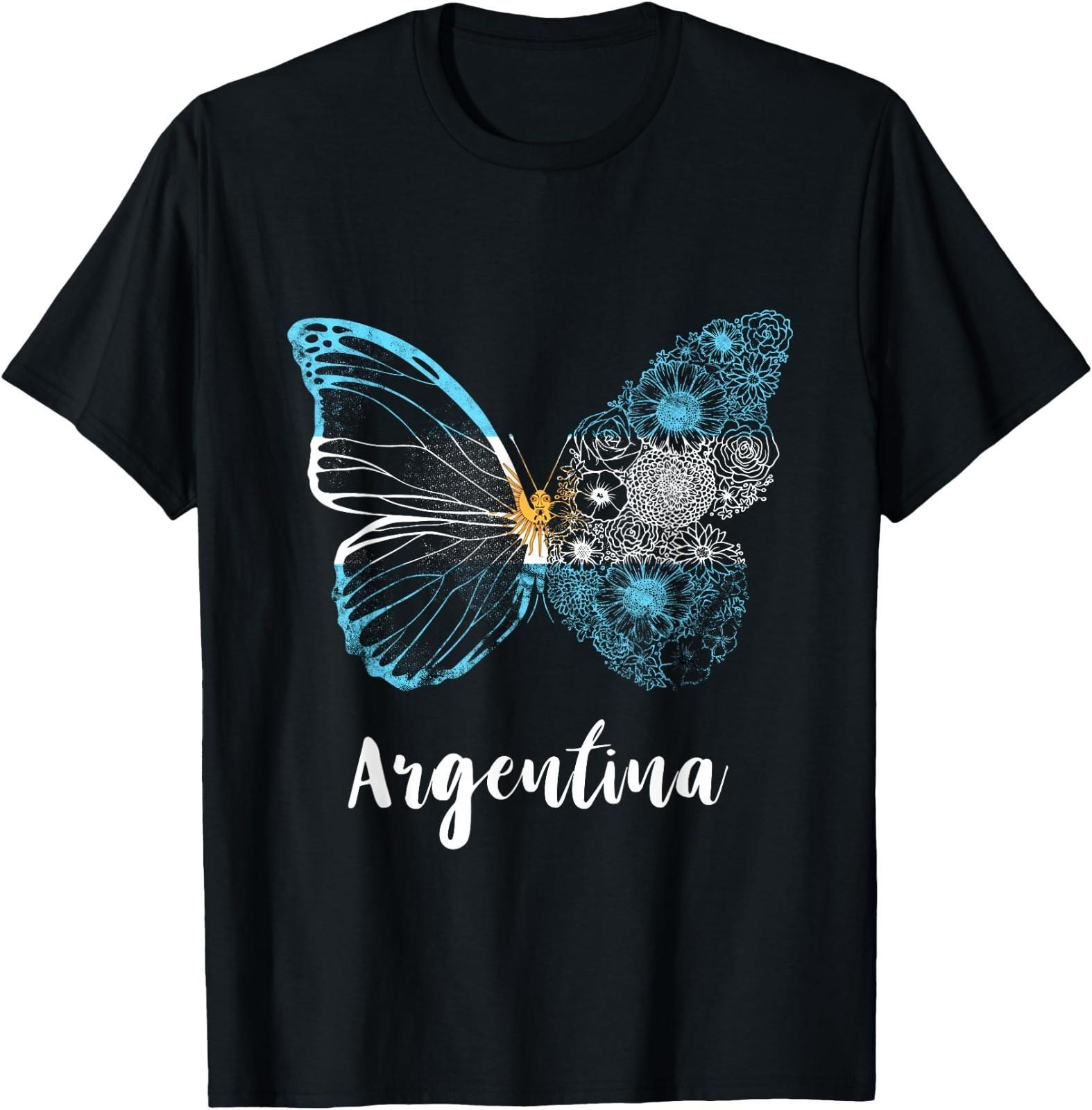 Butterfly Argentina Sun of May Buenos Aires Argentinian Flag T-Shirt XL