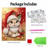 DIY Pearl Bead Painting Kit Adorable Christmas Bunny Stress Relief Craft Frameless 3D Canvas Art for Adults Home Decoration Gift