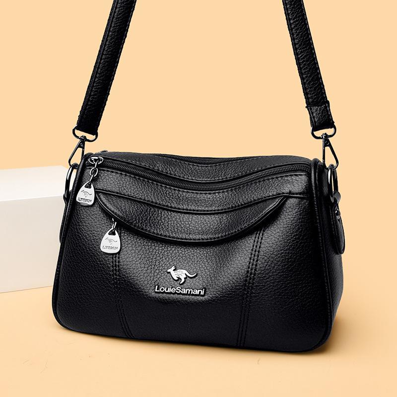

2026 Women s Versatile Crossbody Bag: Fashionable, Spacious, Multi-Pocket for Middle-Aged Ladies Standard чорний