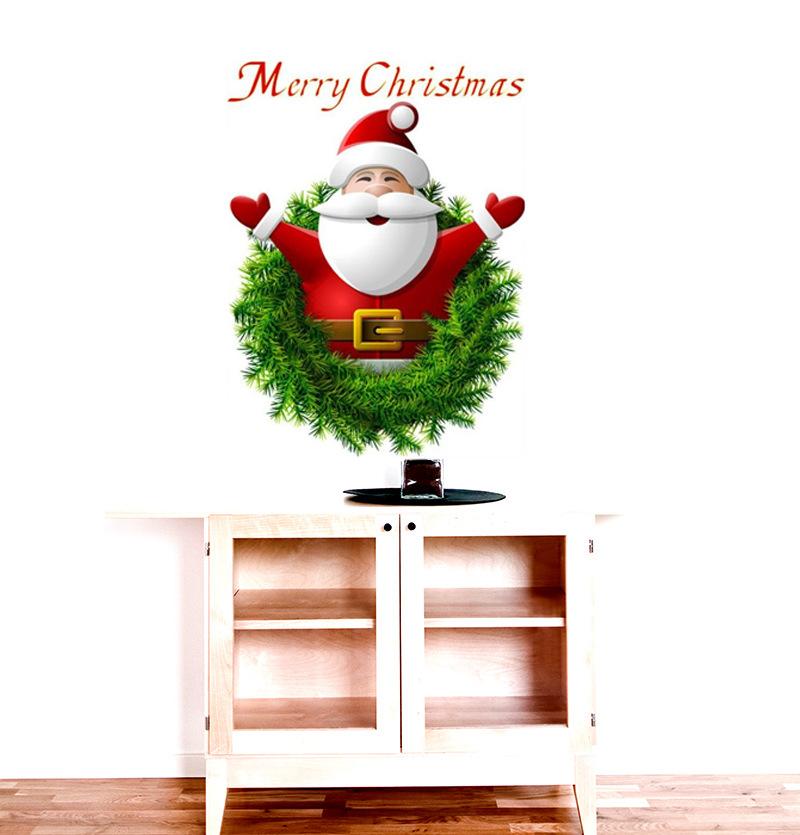 Santa Claus Merry Christmas Wall Sticker for Christmas Festival Decoration Living Room Home Window Glass Door New Year Poster