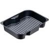 Ishigaki Grill Pan, Grill Master+, Deep Plate, Black, Approx. 18cm W X 24.5cm D X 4.5cm H, Steel, Oven, IH, Gas, Dishwasher Safe