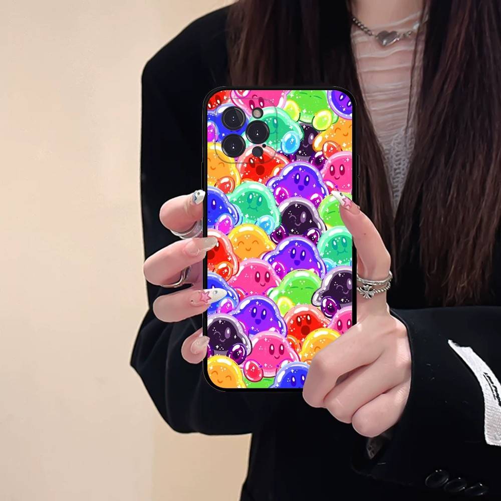 Anime K-Kirby Lovely Phone Case For Iphone 16 15 17 13 14 12 11 Pro Max Plus Black Shell Cover Case