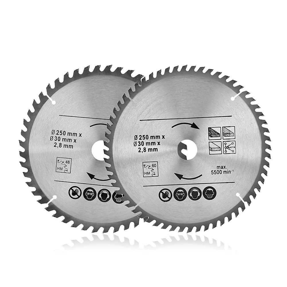 Circular Saw Blade 250mm 48T & 60T TCT Saw Disc Blade 30mm Bore
