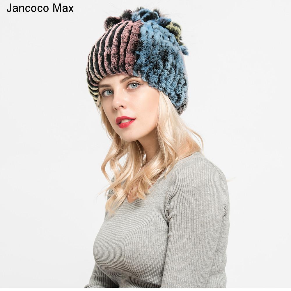 

Женские зимние модные шапки из натурального меха кролика рекс, женские шапки высокого качества, теплая шапка с черепами One Size серый