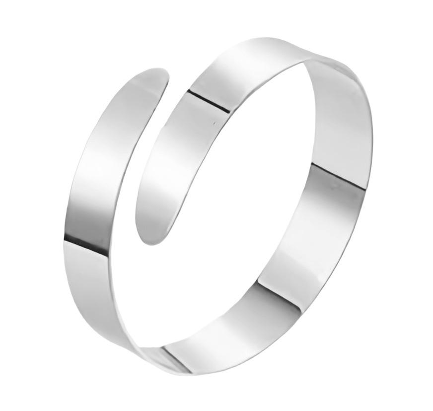 Geometric Open Metal Bangle Set: European & American Style Hand Jewelry