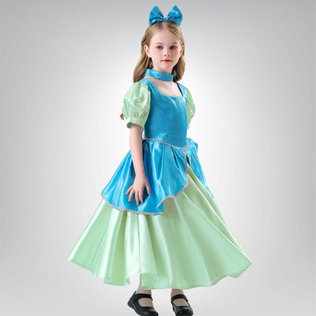 Milky Time Halloween Cosplay Cinderella, Drizella, and Anastasia Sister Dresses for Kids (Drizella, Size 120)