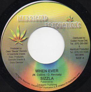 

7inch Record SIZZLA - When Ever NONE Marrigold Produ Jamaica Reggae, Ska & Dub Used