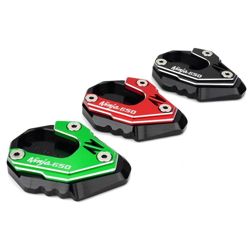 Ninja650 2023 For Kawasaki NINJA 650 RS 2017-2023 2022 Motorcycle Accessories Kickstand Side Stand Enlarger Pad Keyring